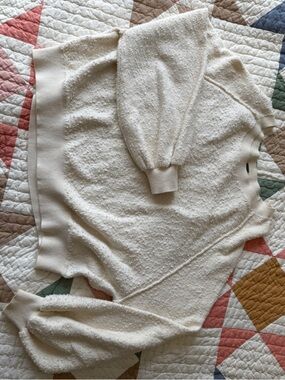 Free People Cropped Cream Sweater